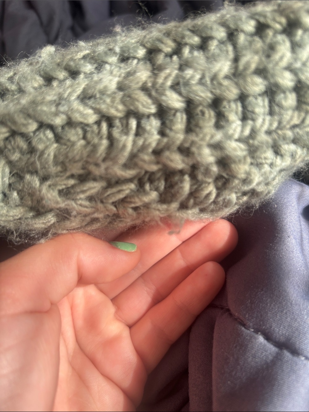 cute teal fuzzy cozy sweater for winter snow * - Picture 5 of 6